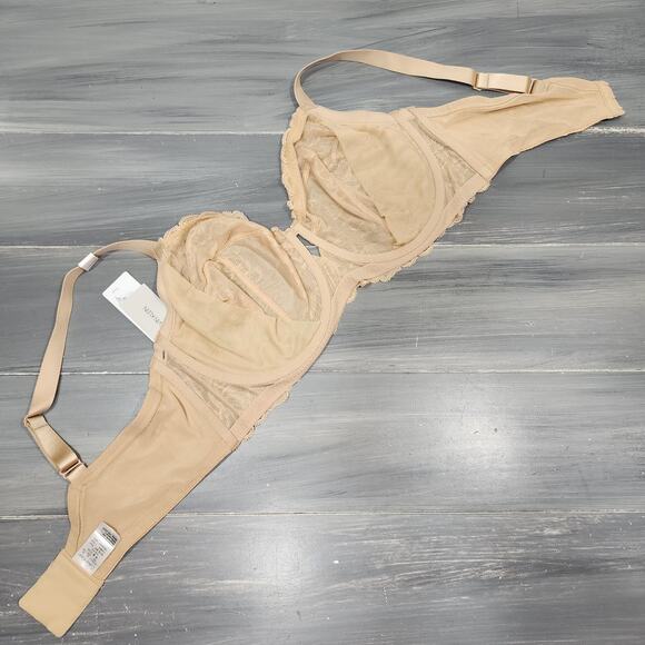 Calvin Klein Seductive Comfort Bra 42D With Lace Full Coverage  QF1741 Beige - Picture 5 of 12